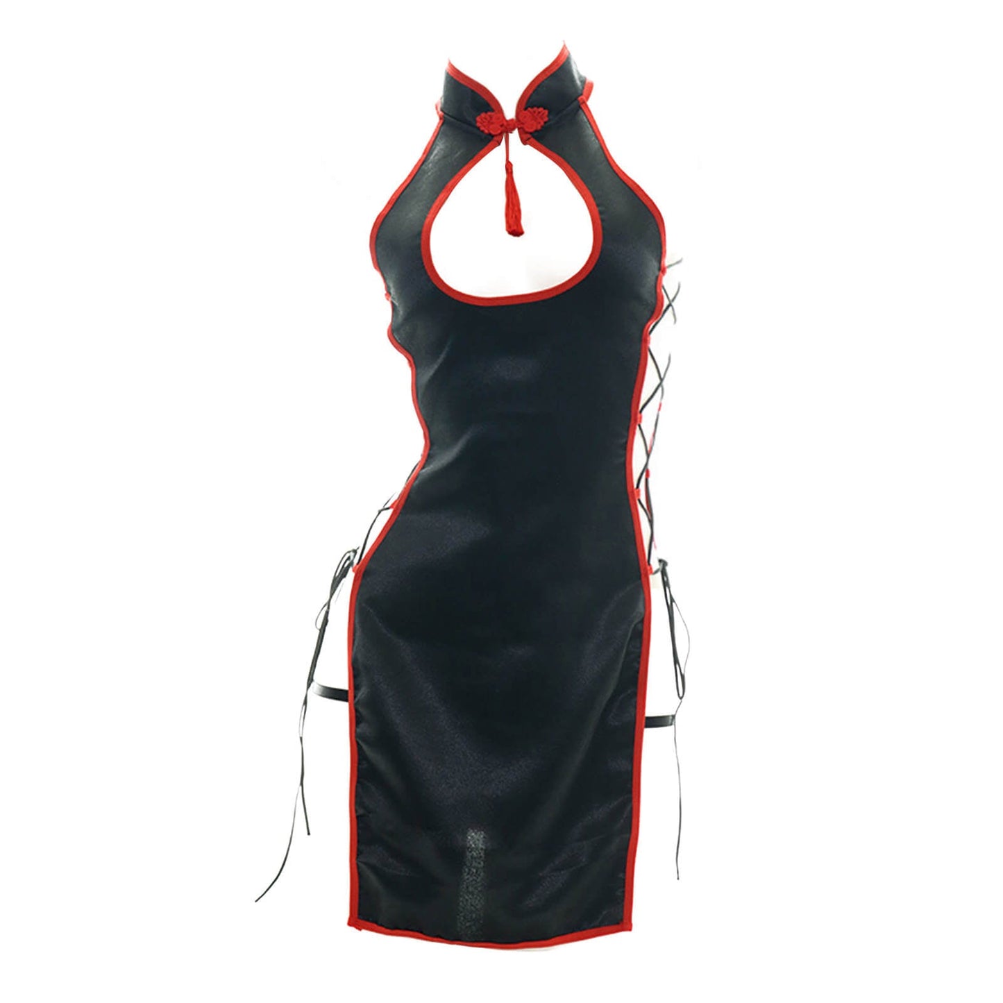 Sexy Chinese Strap Hollow Cheongsam Dress Anime Cosplay Lingerie Traditional Qipao Babydoll Blesssafe