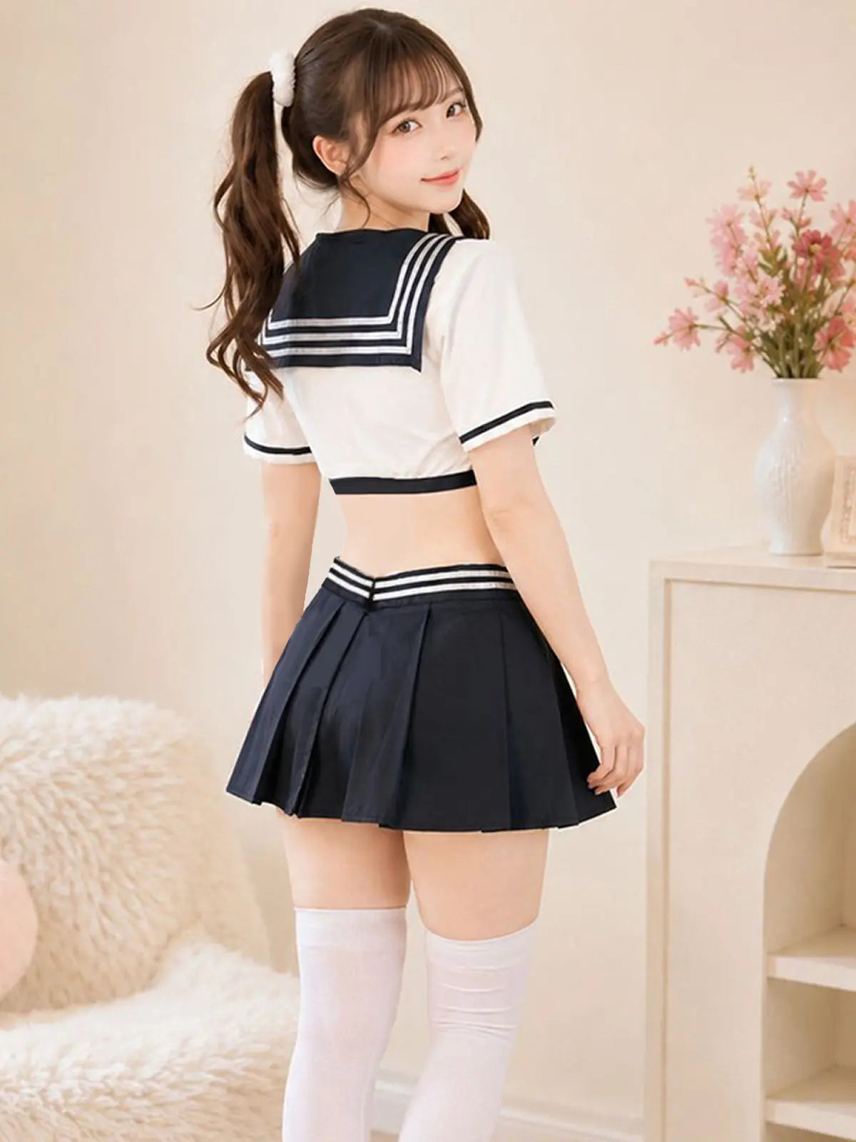 Cut-out Japanese School Uniform Set - Revealing Keyhole Costume Blesssafe