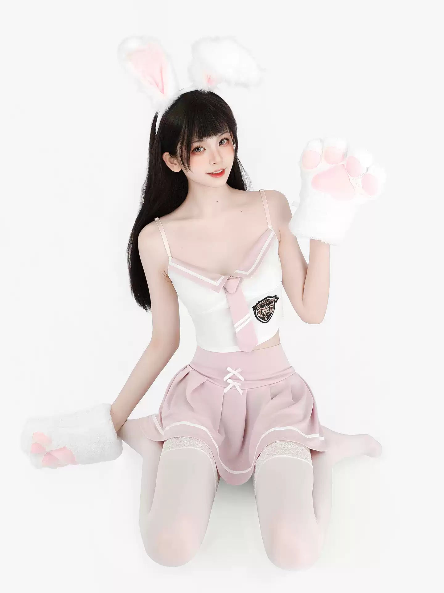 Preppy Otaku Schoolgirl Cami & Skirt Set - Pajamas BLESSSAFE