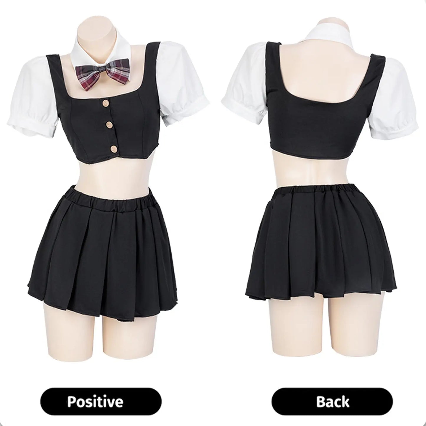 Anime Black Cosplay Uniform - Classic Dark JK Schoolgirl Sailor Blesssafe