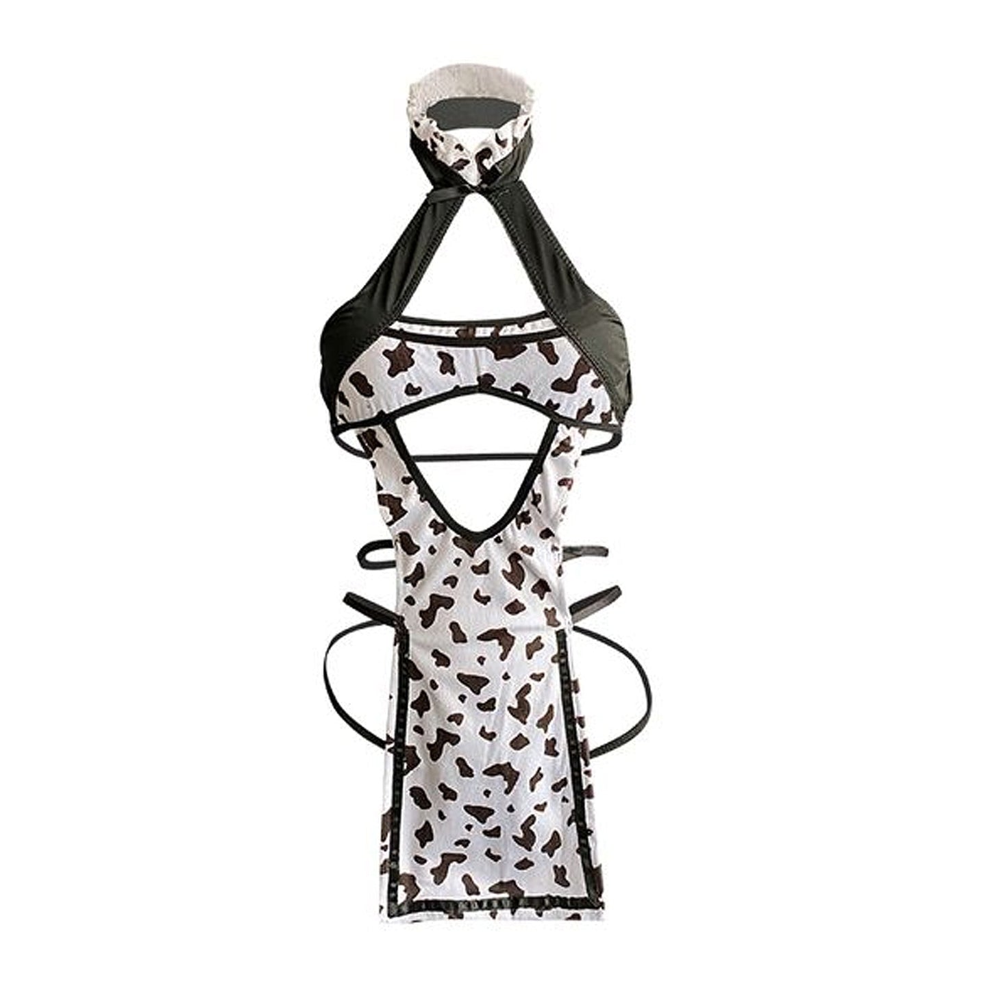 Blesssafe Sexy Cow Lingerie Cute Exotic Babydoll Dress Lolita Anime Cosplay Costume Blesssafe