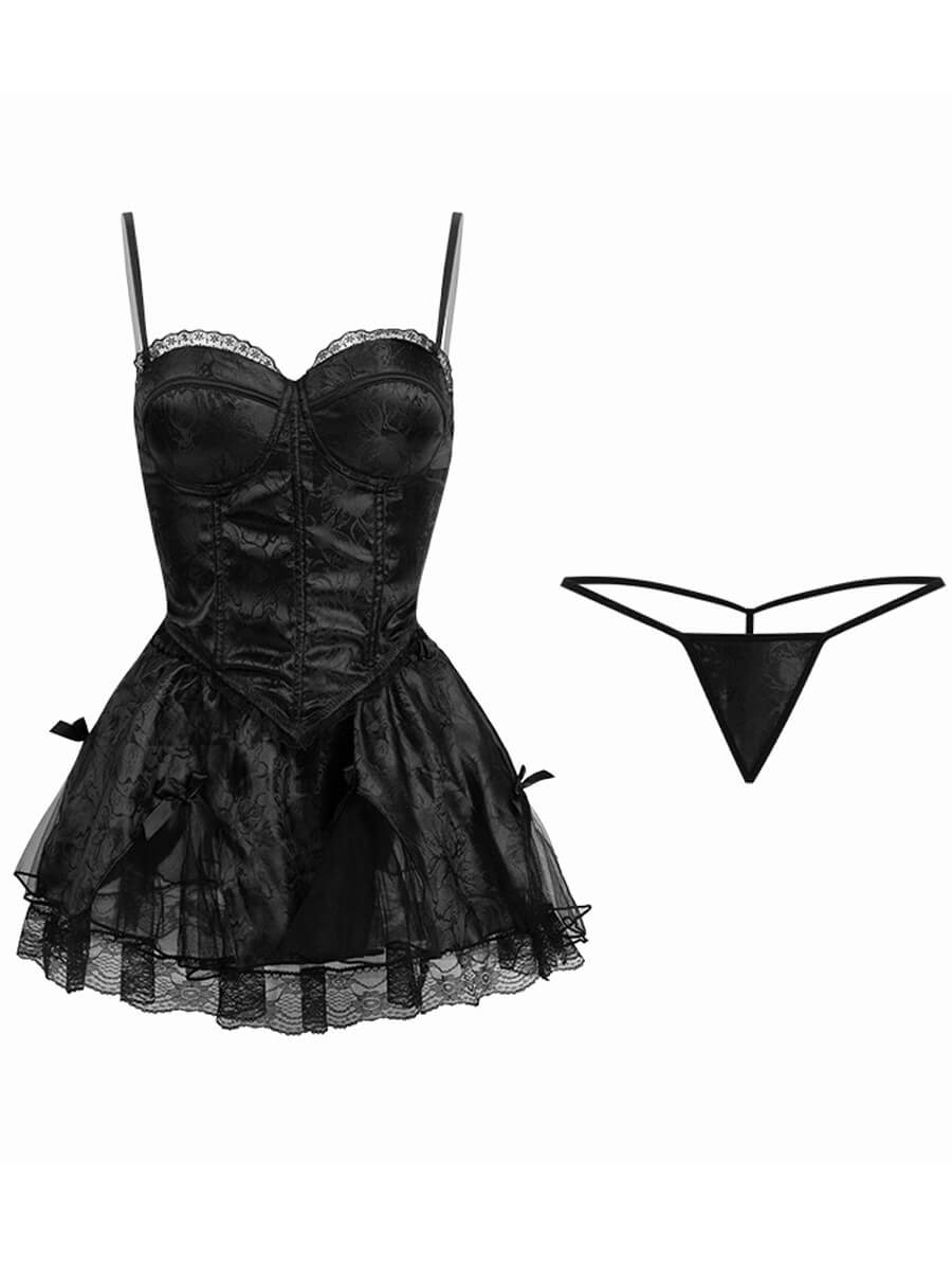 Jacquard Lace Gothic Lingerie Cosplay