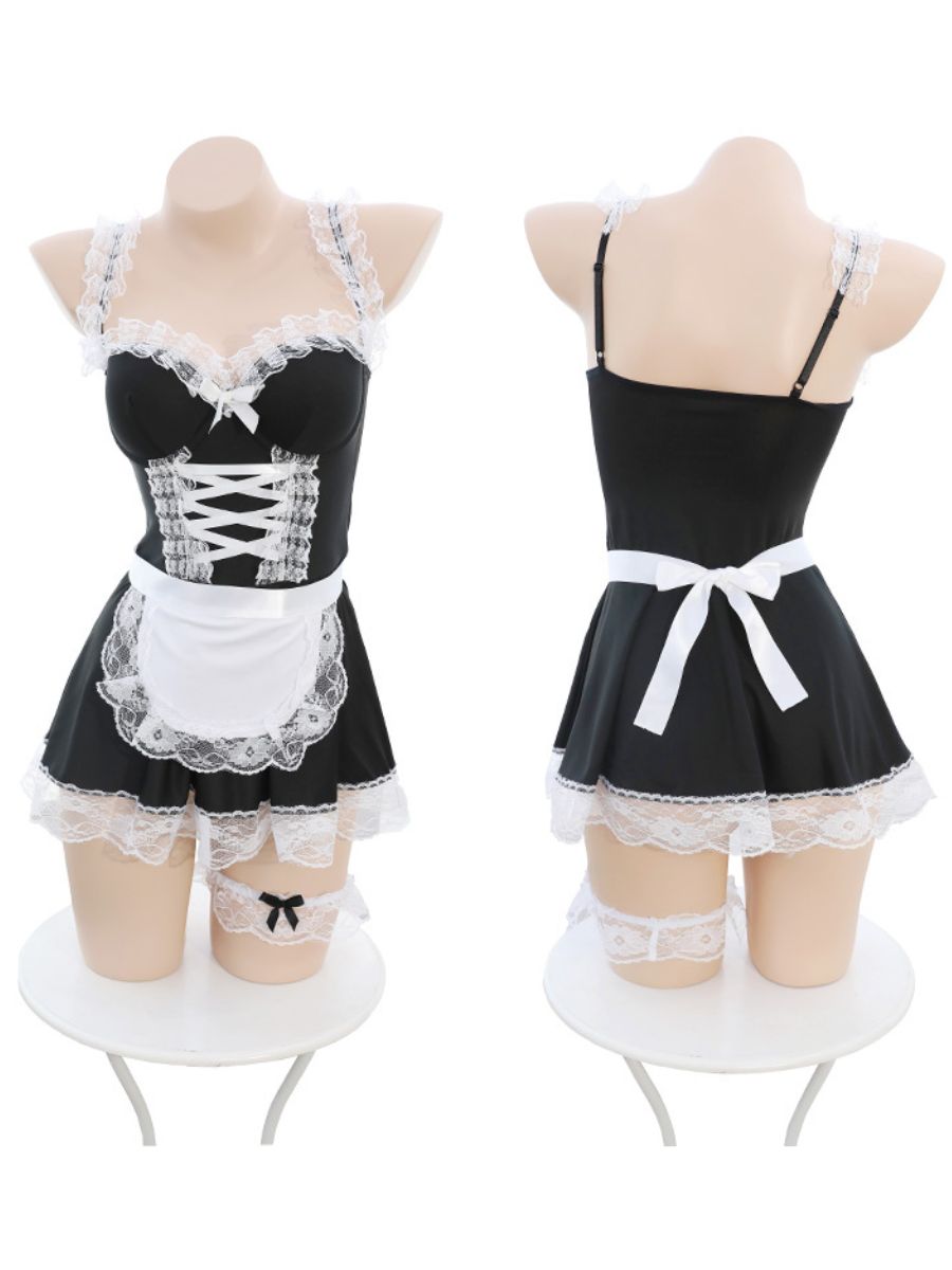 Flirty French Maid Cosplay Uniform Set Blesssafe