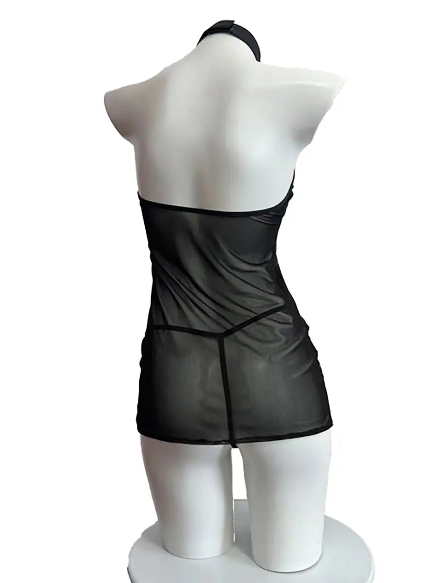 Black Floral Lace Cheongsam Lingerie - Sheer Chinese Style Teddy Blesssafe