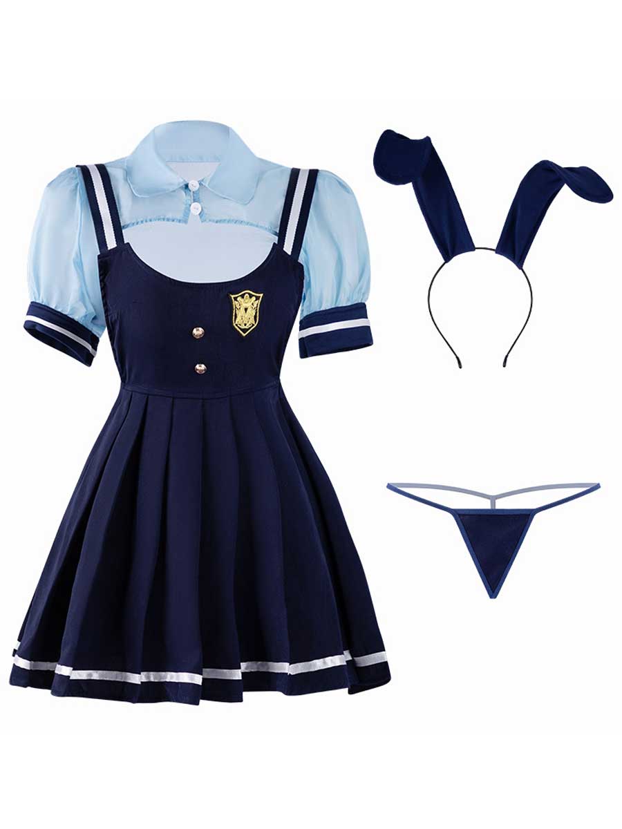 Anime Police Bunny Costume - Sexy Officer Roleplay Outfit blesssafe