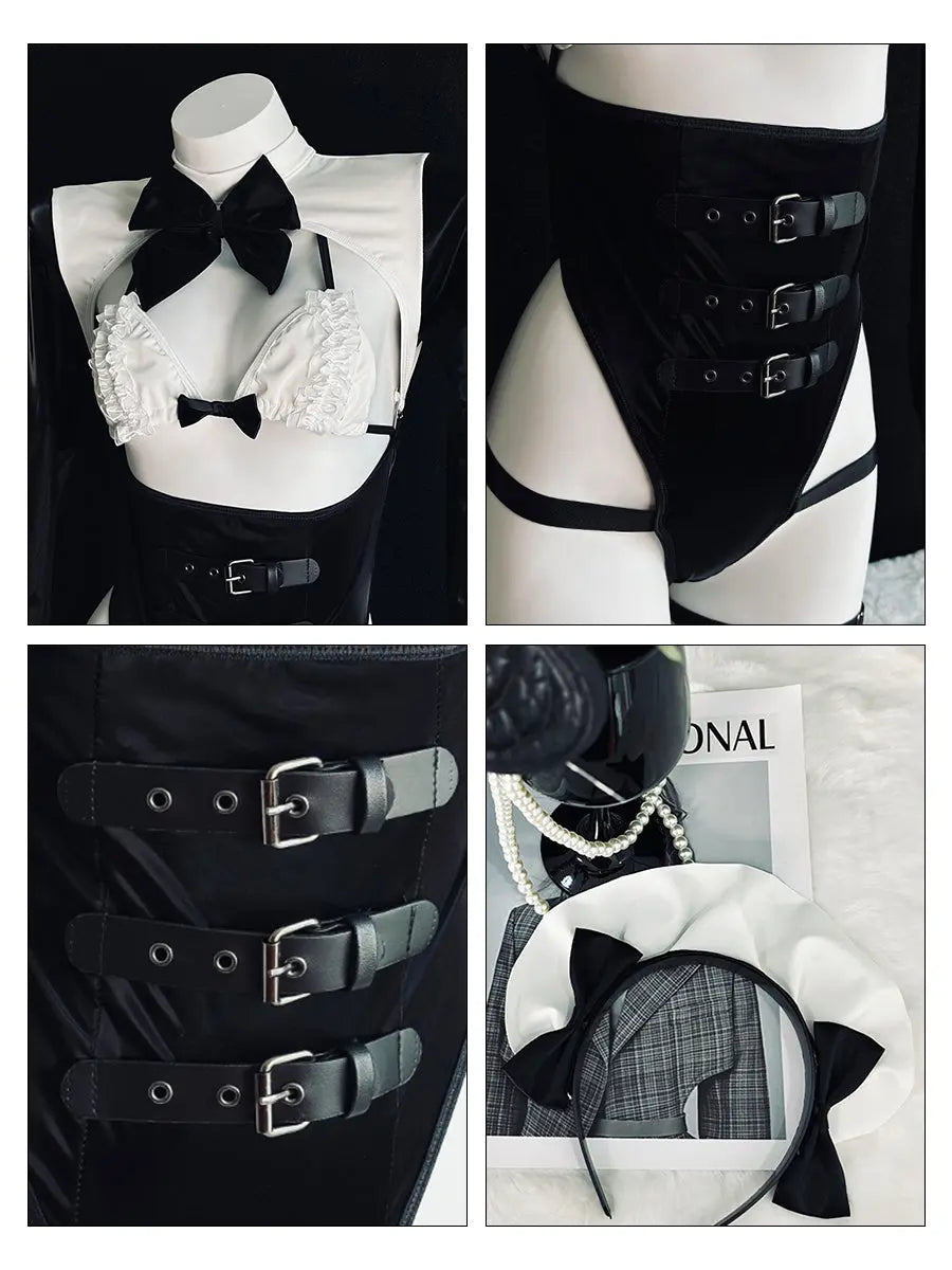 Seductive Anime Maid Detachable Bodysuit Set Blesssafe