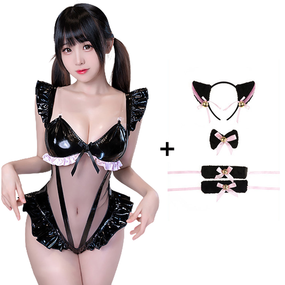 Anime Cat Cosplay Lingerie Set blesssafe