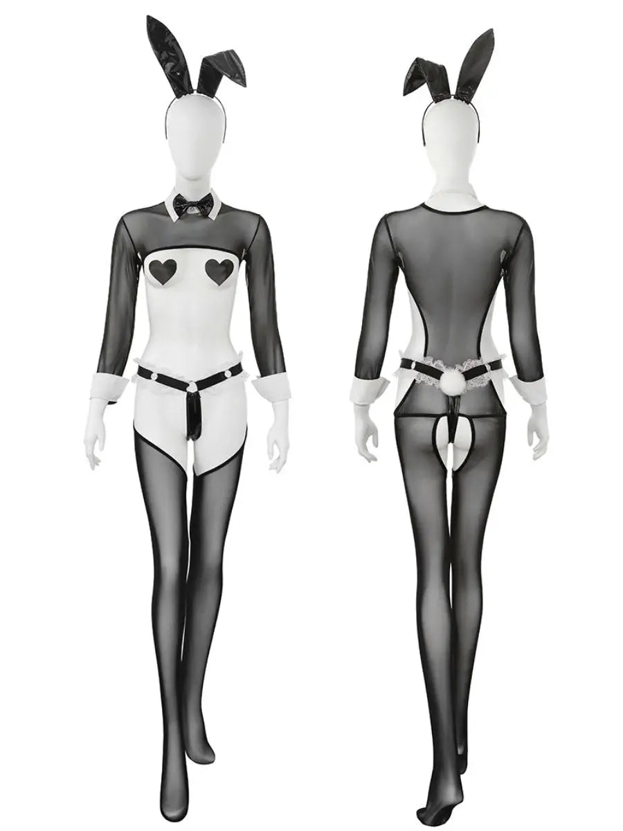 Playful Bunny Girl Lingerie Costume Sexy Rabbit Cosplay Bodysuit Set blesssafe