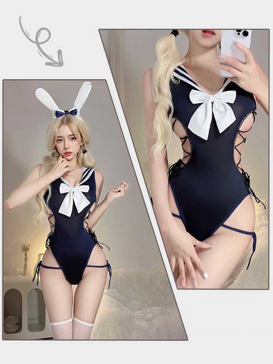 Anime Japanese Bunny Teddy Lingerie - Cute Kawaii Romper blesssafe