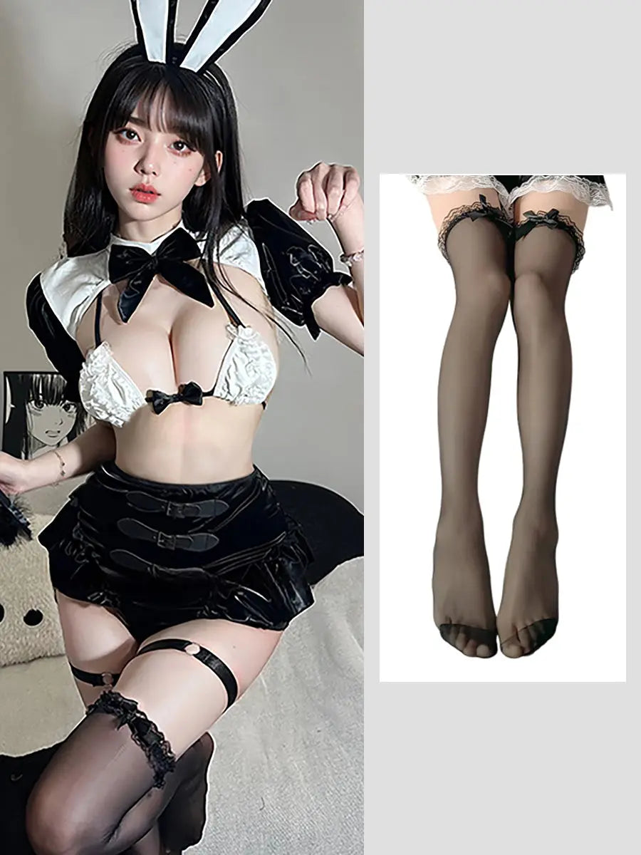 Latex Open Cup Bunny Bodysuit - Wet Look Exotic Anime Teddy blesssafe