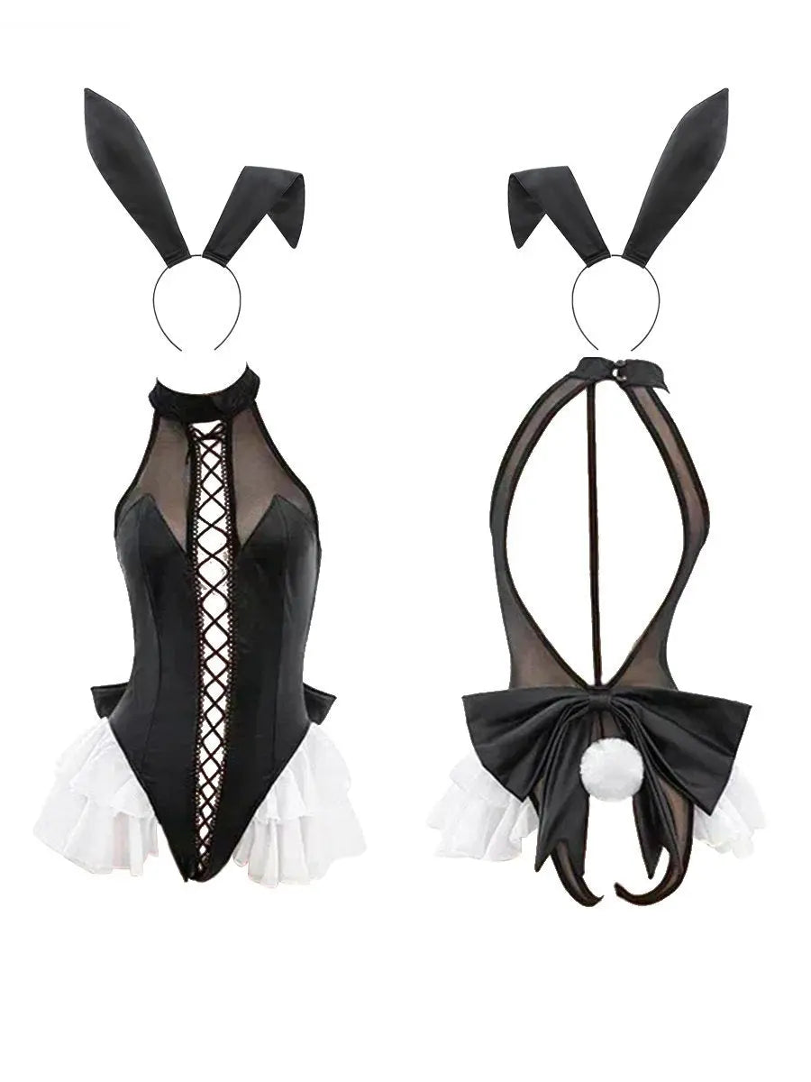 Bunny Girl Crotchless Bodysuit Lingerie - Naughty Rabbit Teddy blesssafe