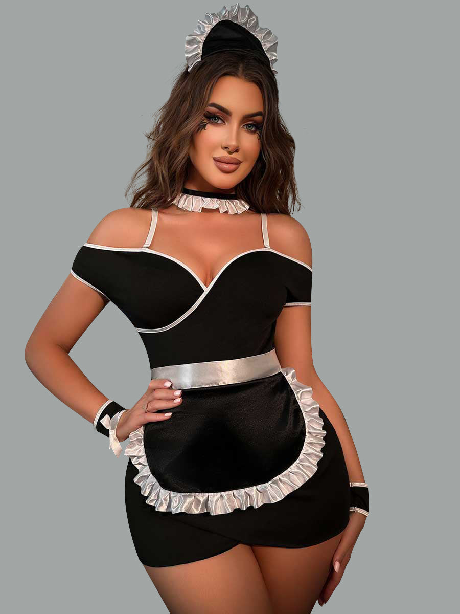 Sexy House Maid Cosplay Lingerie Dress Set Blesssafe