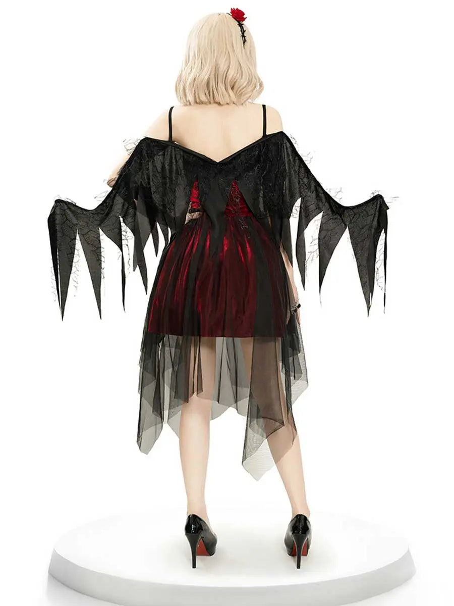 Dark Angel Devil Cosplay Outfit with Wings blesssafe