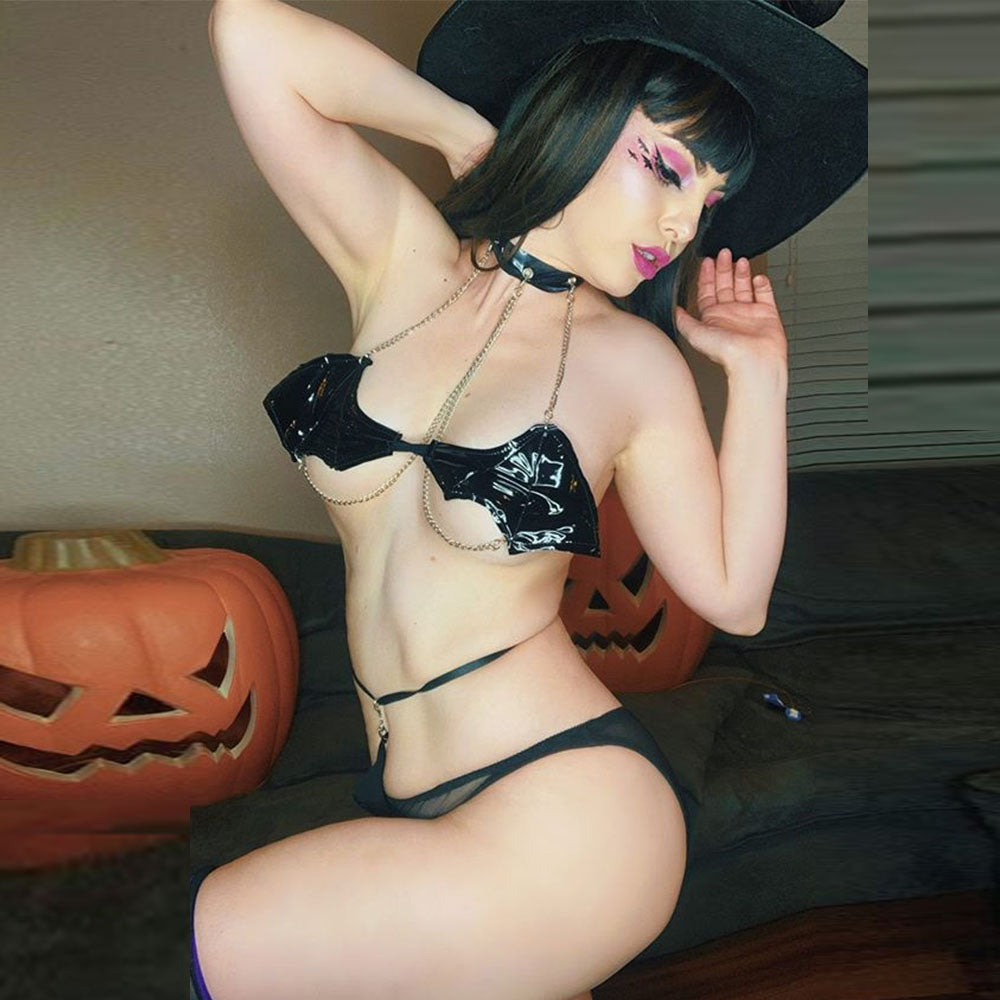 Succubus Lingerie Devil Bat Halter Bikini