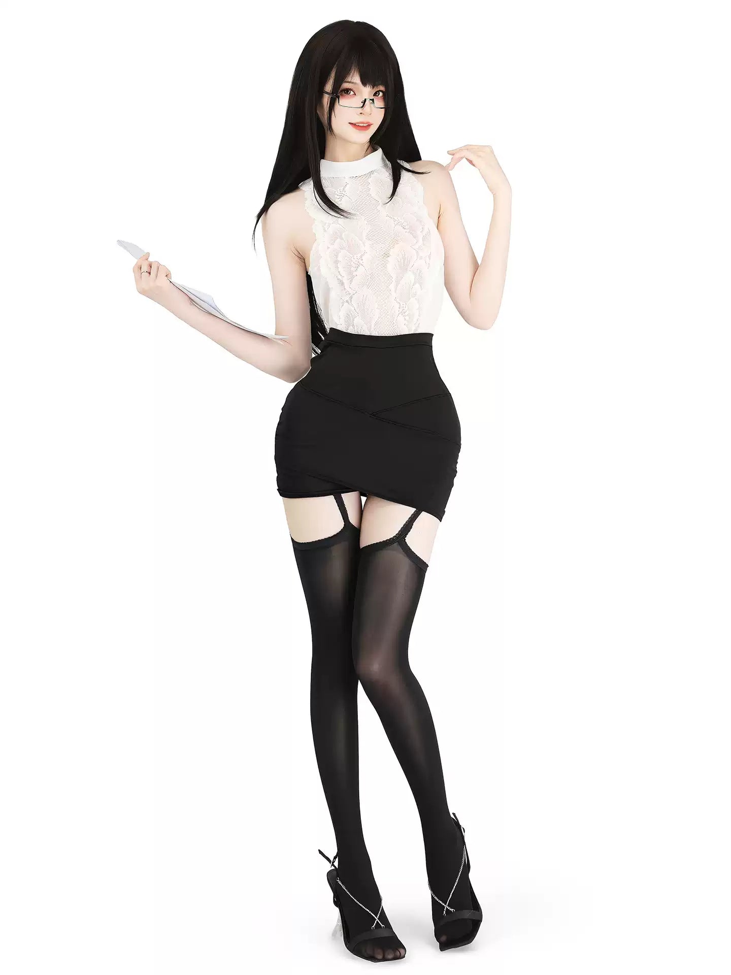 Midnight Rendezvous Lace Nightgown - Sexy Bedroom Outfits BLESSSAFE