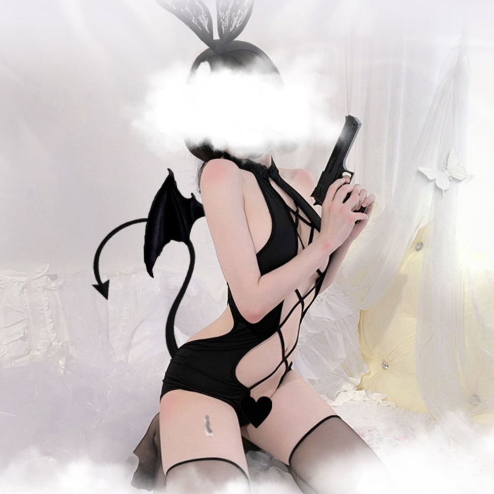 Sexy Hollow Out Anime Lingerie - Cutout Rabbit Cosplay Teddy blesssafe