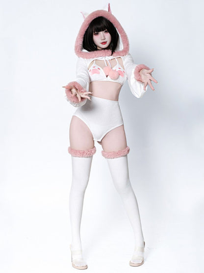Anime Neko Cat Bodysuit Lingerie Set blesssafe