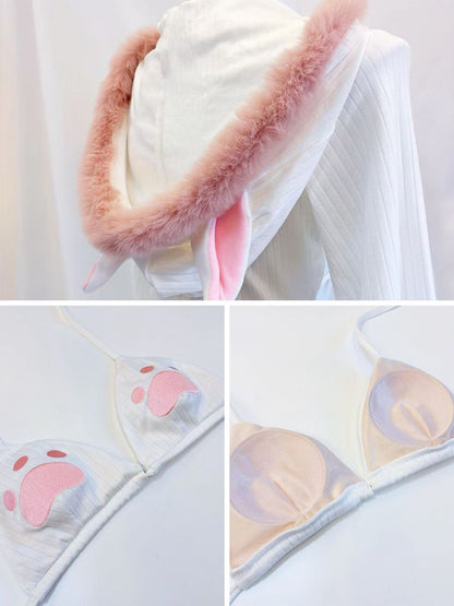 Anime Neko Cat Bodysuit Lingerie Set blesssafe