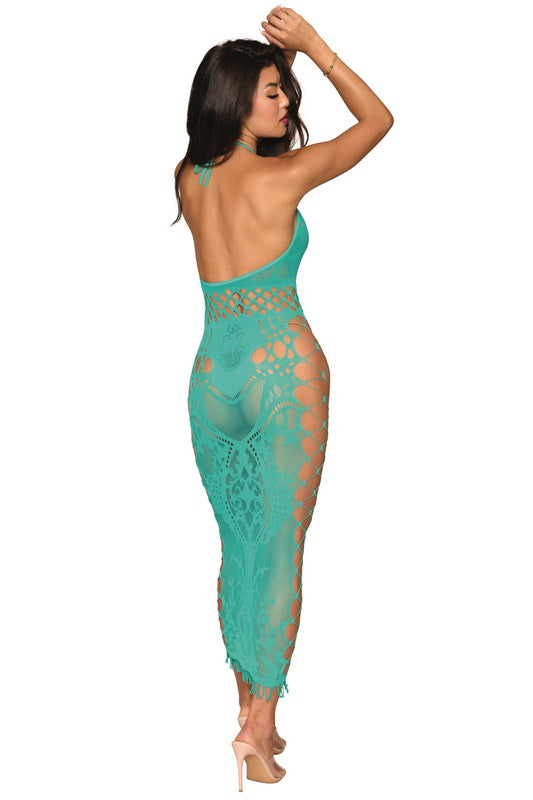 Seamless Unique Agate Bodystocking Gown - Exotic Stripper Gowns BLESSSAFE