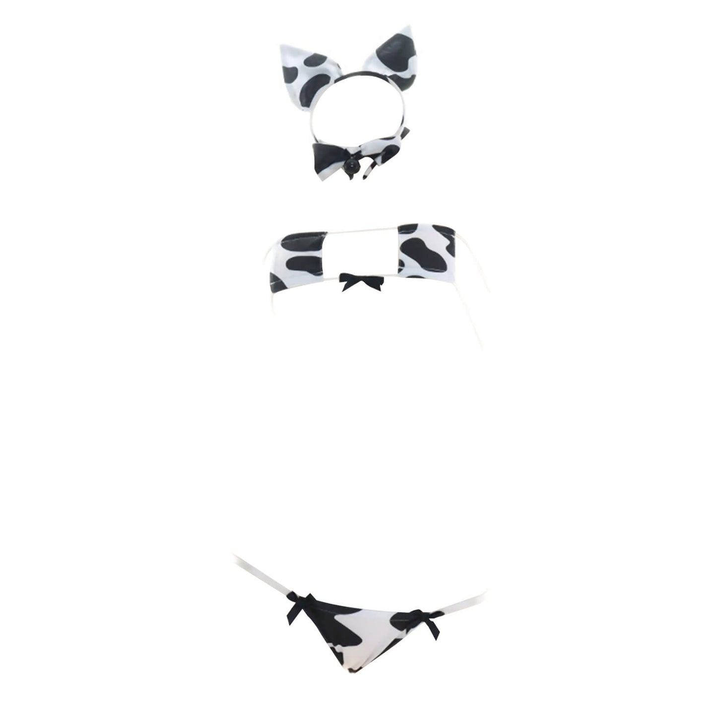 Cow Print Square Anime Lingerie Lolita Japanese Cosplay Bikini Costume Set Blesssafe