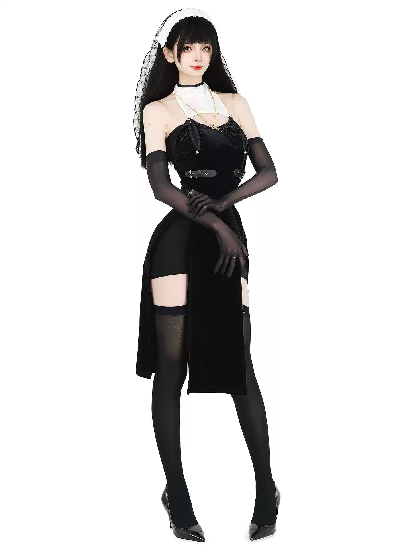 Bone-Eroding Velvet Nun Roleplay Costume - Roleplay Costumes BLESSSAFE