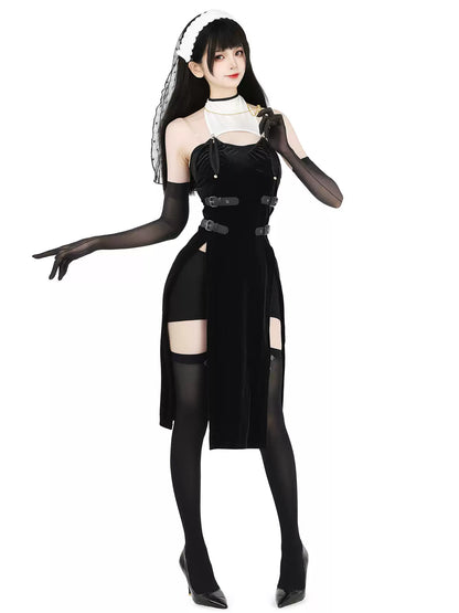 Bone-Eroding Velvet Nun Roleplay Costume - Roleplay Costumes BLESSSAFE