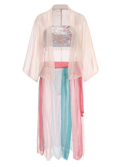 4 Pieces Sexy Geisha Costume - Traditional Anime Kimono Uniform Set Blesssafe