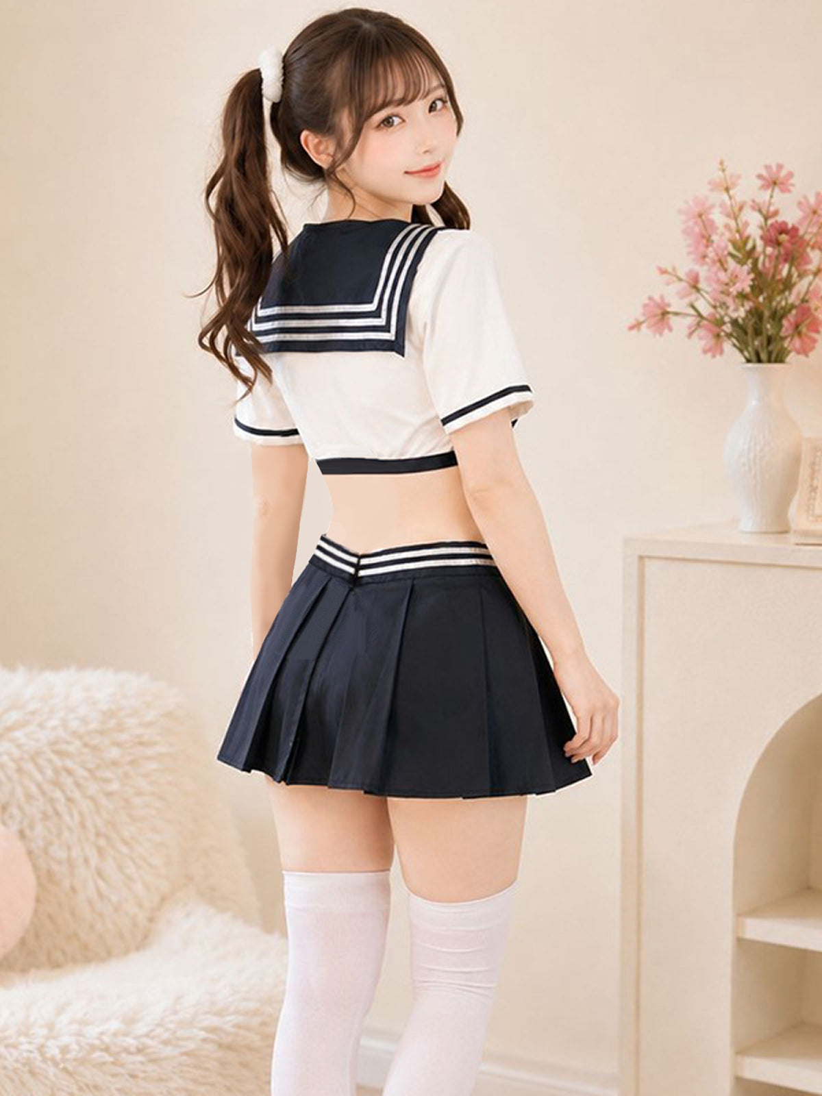 Cut-out Japanese School Uniform Set - Revealing Keyhole Costume Blesssafe