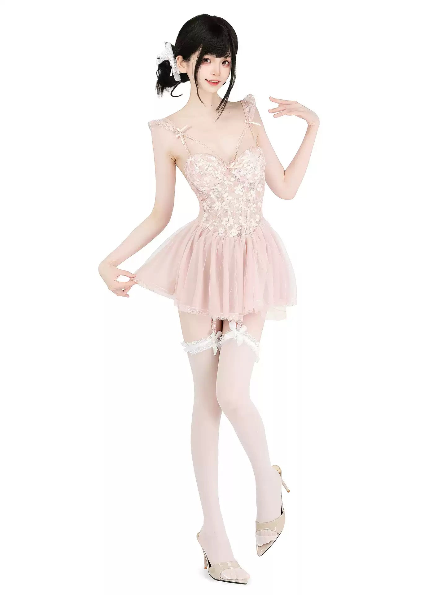 Sweetheart French Corset Underwire Nightgown - Sexy Bedroom Outfits BLESSSAFE
