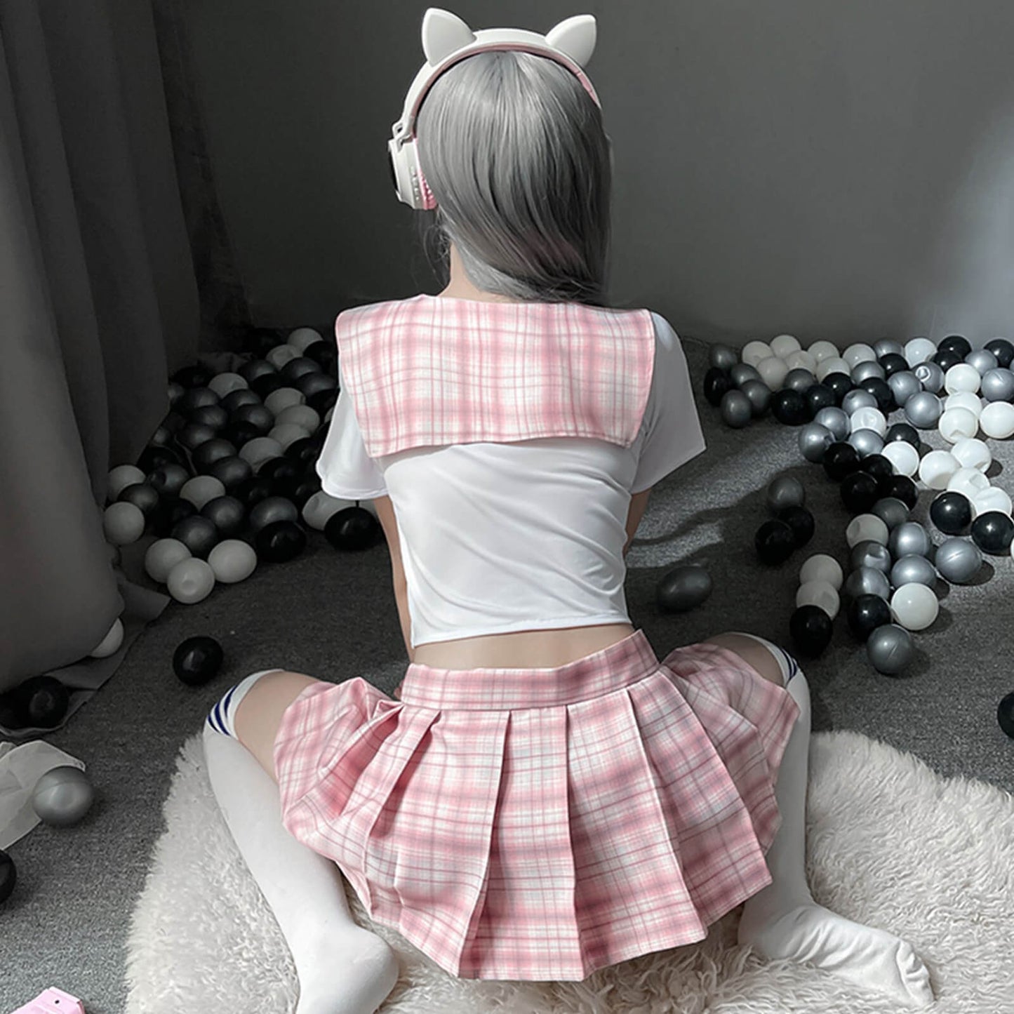 Japanese Anime Shirt and Skirt Outfit - Traditional Schoolgirl Suit Blesssafe