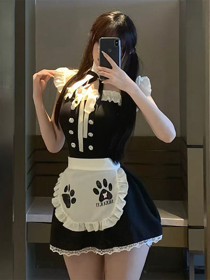 Anime Neko Maid Uniform Cosplay Costume Set Blesssafe
