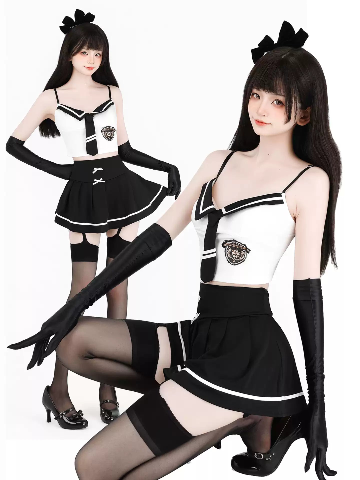 Preppy Otaku Schoolgirl Cami & Skirt Set - Pajamas BLESSSAFE