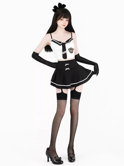 Preppy Otaku Schoolgirl Cami & Skirt Set - Pajamas BLESSSAFE