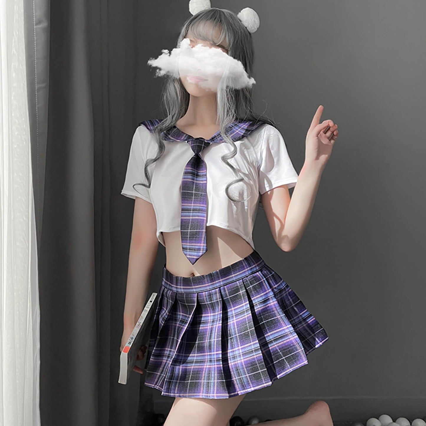 Japanese Anime Shirt and Skirt Outfit - Traditional Schoolgirl Suit Blesssafe