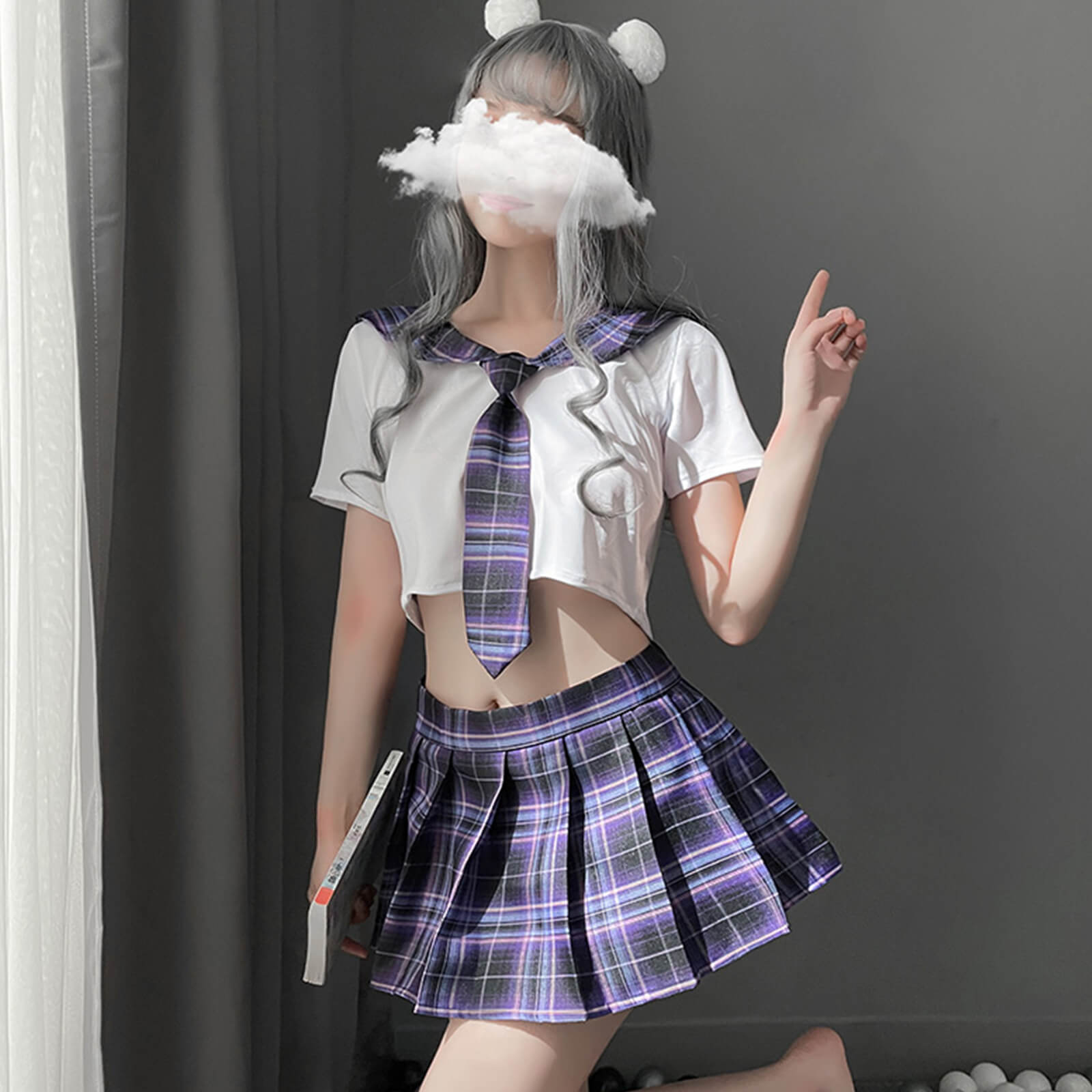 Japanese Anime Shirt and Skirt Outfit - Traditional Schoolgirl Suit Blesssafe