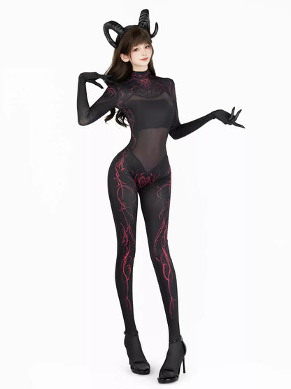 Vine Abyss Gradient Succubus Catsuit - Exotic Wear BLESSSAFE