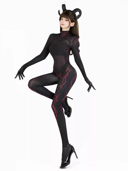 Vine Abyss Gradient Succubus Catsuit - Exotic Wear BLESSSAFE