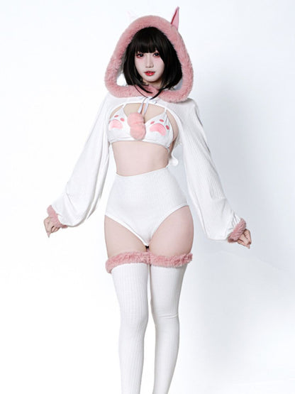 Anime Neko Cat Bodysuit Lingerie Set blesssafe