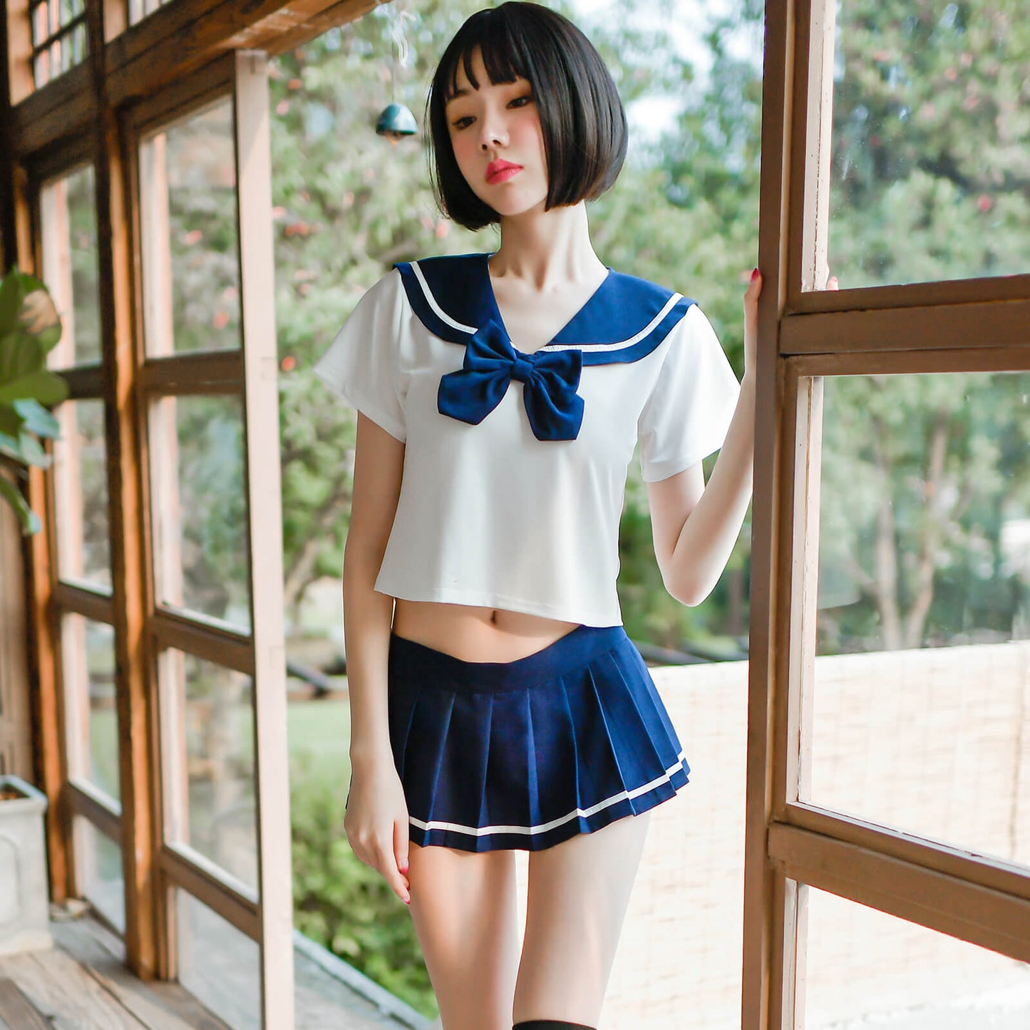 Cute Mini Sailor Cosplay Uniform - Short Pleated Anime Dress Blesssafe