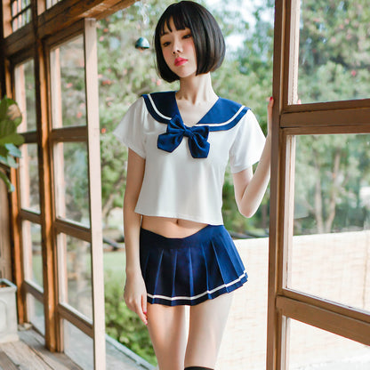Cute Mini Sailor Cosplay Uniform - Short Pleated Anime Dress Blesssafe