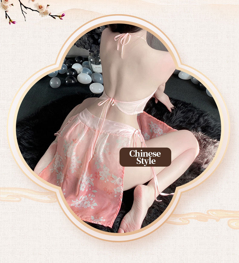 Oriental Blossom Mesh Lingerie blesssafe