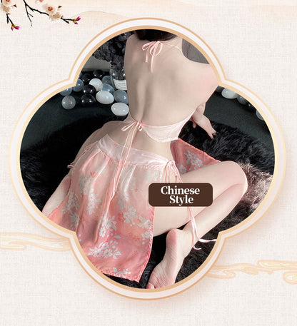 Oriental Blossom Mesh Lingerie blesssafe