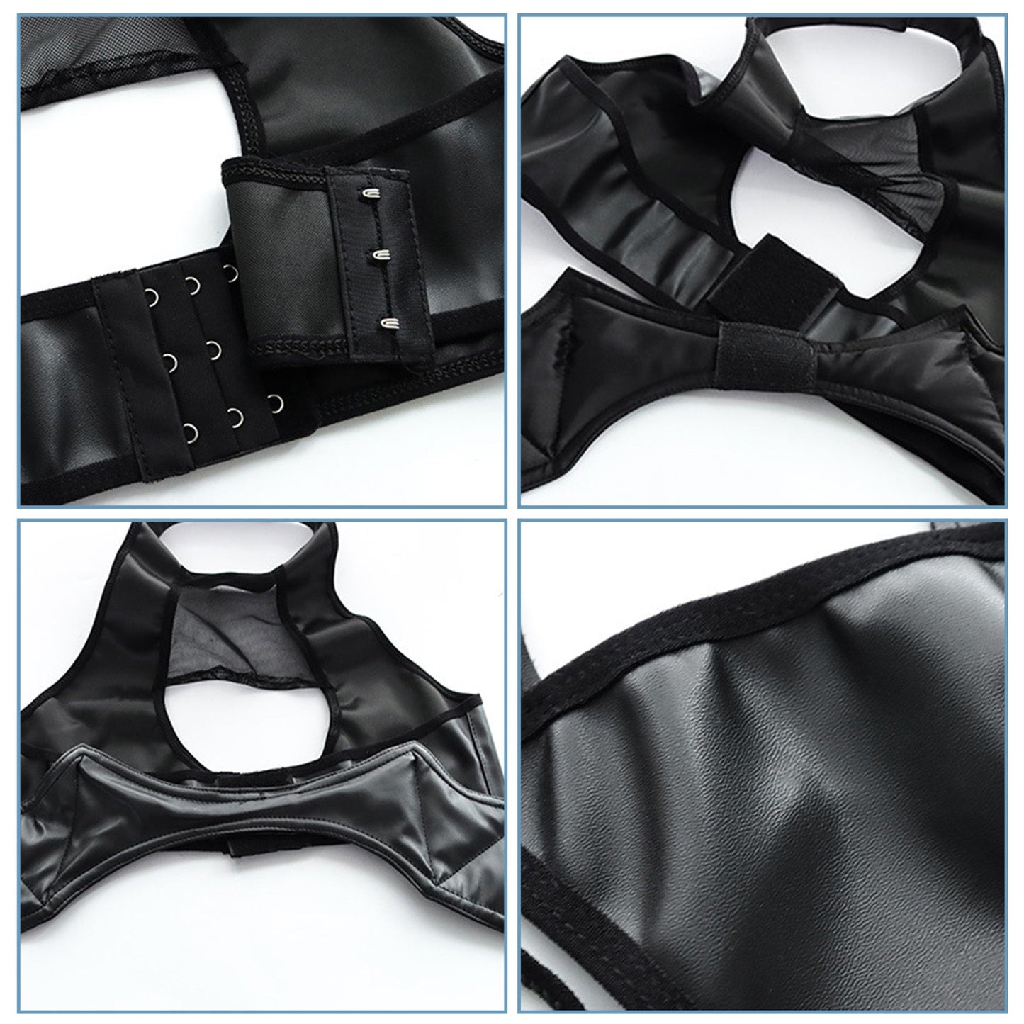 Black Latex Lingerie Succubus Cosplay