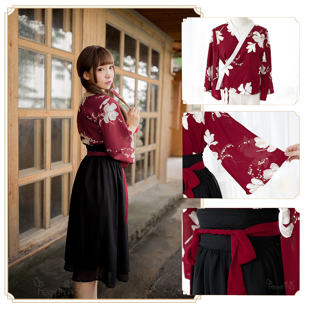 Blesssafe Womens Traditional Chinese Lingerie Hanfu Dress Costume Lolita Anime Cosplay Kimono Outfit Blesssafe