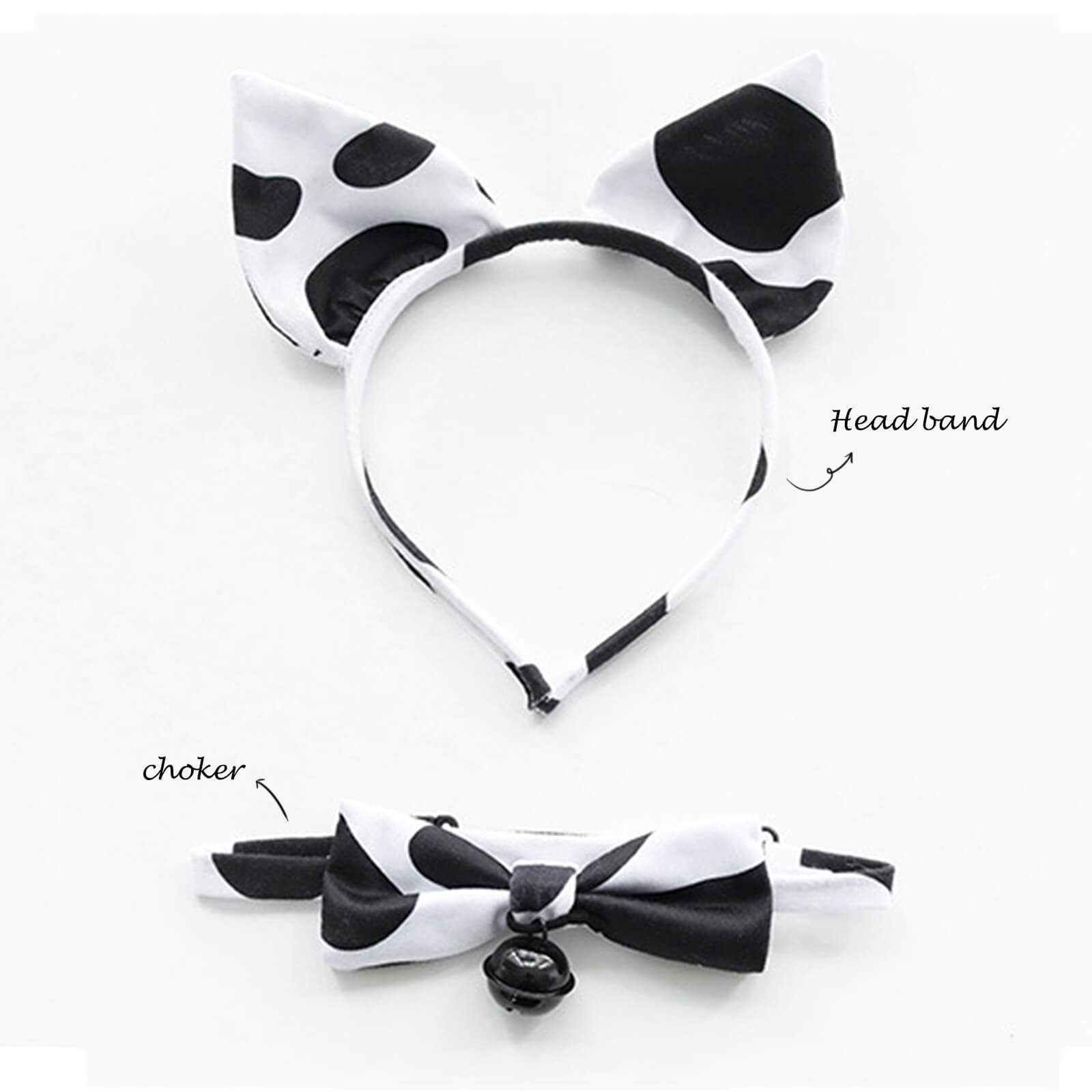 Cow Print Square Anime Lingerie Lolita Japanese Cosplay Bikini Costume Set Blesssafe