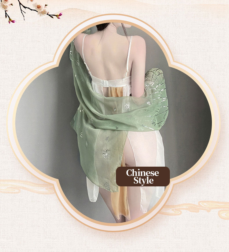 Hanfu-Inspired Sheer Ruqun Lingerie blesssafe