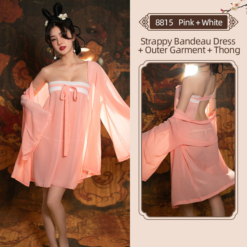 Dreamy Eastern Pink Goddess Sheer Lingerie blesssafe