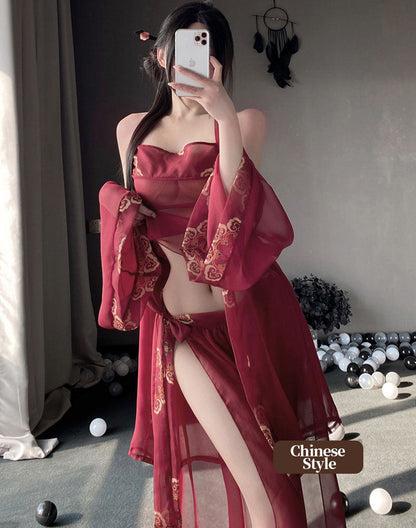 Traditional Red Doudou & Sheer Skirt blesssafe