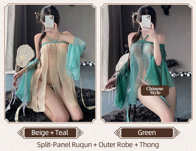 Hanfu-Inspired Sheer Ruqun & Thong blesssafe