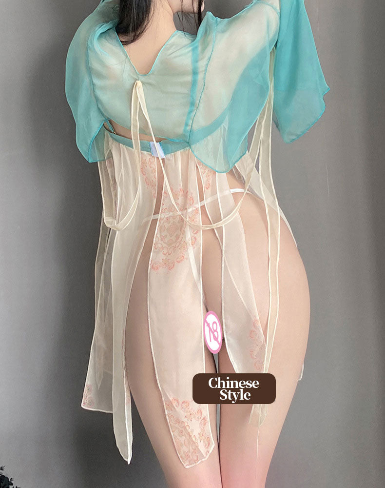 Hanfu-Inspired Sheer Ruqun & Thong blesssafe